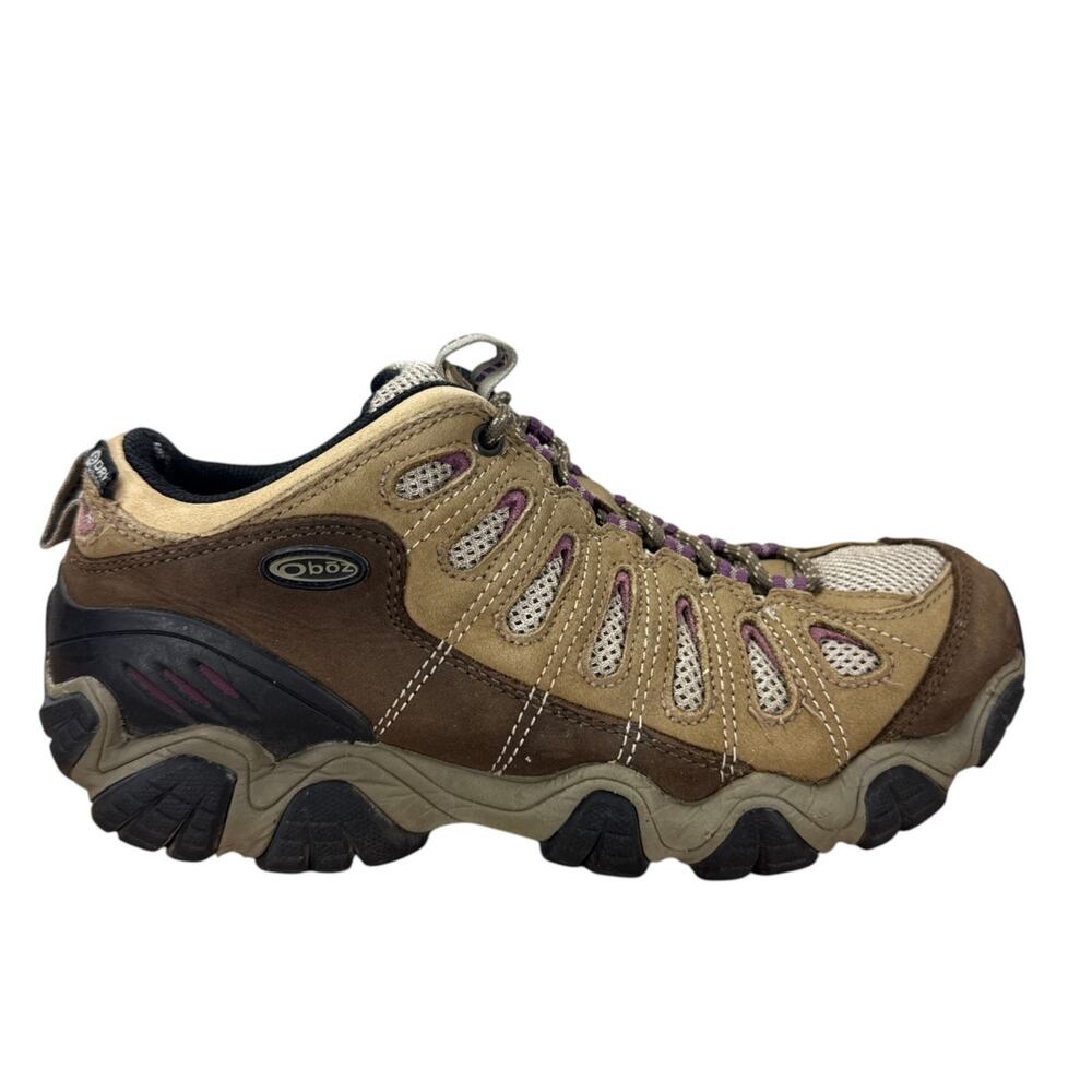 Oboz Sawtooth Low BDry Waterproof Hiking Shoes Womens Size 8 Brown Gorpcore